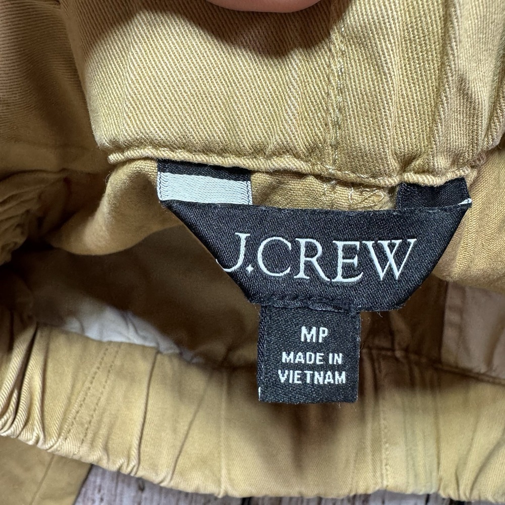 J Crew Women's Khaki Tan Cropped Wide Leg‎ Pants Trousers Size Medium Petite MP - Picture 4 of 6